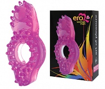 Кольцо для стимуляции клитора EroWoman/Man из TPE с бусинкой