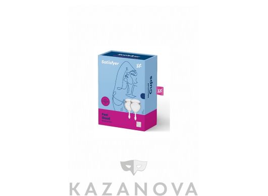 Менструальные чаши Satisfyer Feel Good из силикона прозрачные 2 шт.