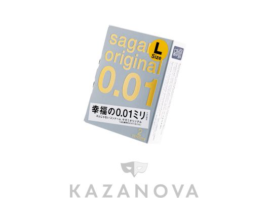 Презервативы полиуретановые сверхтонкие SAGAMI Original 0,01 Large 2 шт.