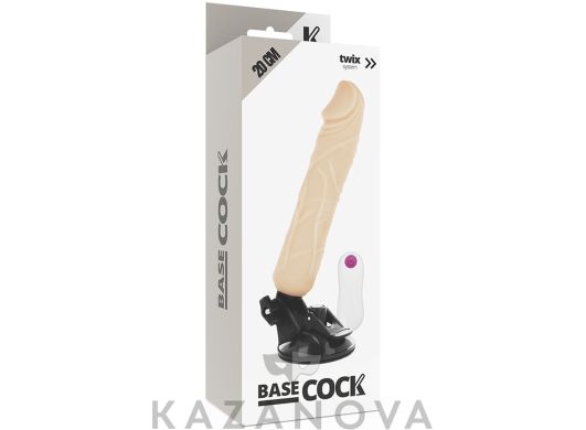 Вибратор Base Cock на присоске с пультом 20 см