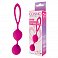 Вагинальные шарики Cosmo Lady's balls из силикона фиолетовые с большой петелькой 006