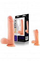 Фаллоимитатор на присоске с мошонкой RealStick Elite гнущийся 23 см 021