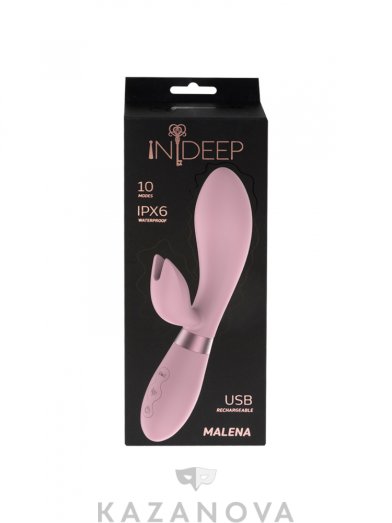 Вибратор INDEEP Malena из силикона розовый перезаряжаемый