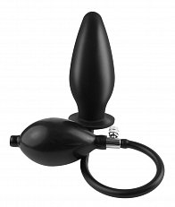 Анальная втулка с грушей Inflatable Silicone Plug