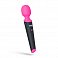 Вибромассажер Yiva Power Massager перезаряжаемый из медицинского силикона розовый с черным