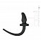 Фото-2 Анальная втулка Easytoys Dog Tail Plug Twist small из силикона с хвостом черная