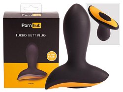 Анальная втулка PornHub Turbo Butt Plug с вибрацией черная