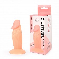 Фаллоимитатор EroWoman Realistic телесный реалистичный на присоске 10 см