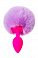 Фото-7 Анальная втулка ToyFa ToDo Sweet Bunny из силикона с фиолетовым мехом