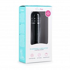 Минивибратор EasyToys Diamond Vibrator Ribbed черный
