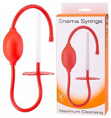 Анальный душ Enema Syringe Maximum Clean красный