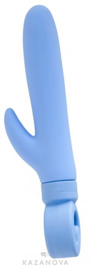 Фото-2 Вибратор с клиторальным стимулятором Rolla многопрограммный силиконовый синий