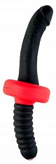 Вибратор с ручкой Black&Red многопрограммный черный 14 см