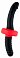 Вибратор с ручкой Black&Red многопрограммный черный 14 см