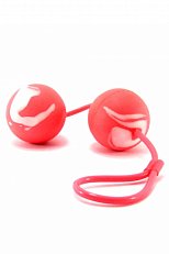 Вагинальные шарики Duo Balls латексные розовые
