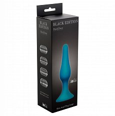Анальная втулка Lola Toys Slim Anal Plug large силиконовая бирюзовая