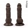 Фото-1 Фаллоимитатор EroWoman Realistic коричневый реалистичный с мошонкой на присоске 18 см