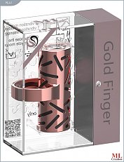 Вибронасадка на палец ML Gold Finger из металла золотая с черной вибропулей