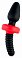 Вибровтулка с 10 режимами Black & Red чёрная 338