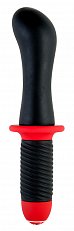 Вибратор ToyFa Black&Red с двойным мотором силиконовый черный 340