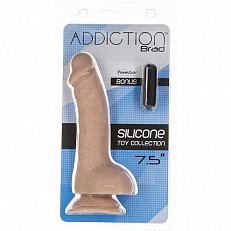 Фаллоимитатор Addiction Brad телесный 19 см с вибропулей
