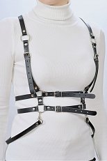 Портупея кожаная черная M/XL