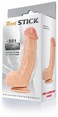 Фаллоимитатор реалистичный на присоске с мошонкой RealStick 14,5 см