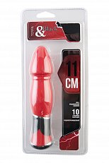 Вибратор ToyFa Black&Red рельефный красный 17 см