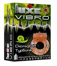 LUXE VIBRO Скользкая турбина: презерватив и кольцо с вибрацией