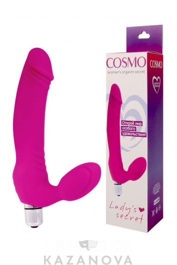 Вибратор реалистичный с клиторальным стимулятором Cosmo Lady's secret 035