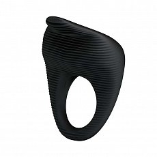 Виброкольцо Thimble из силикона чёрное
