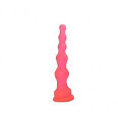 Анальный плаг-ёлочка LoveToy гелевая розовая 17,5 см 400
