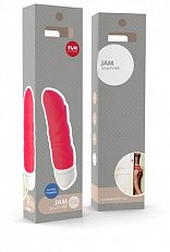 Вибратор JAM односкоростной рельефный розовый
