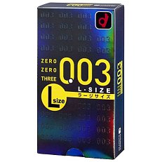Презервативы Okamoto 0,03 L 10 шт. тонкие увеличенного размера