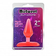 Анальная втулка MisSweet Basic красная 7 см