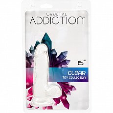 Фаллоимитатор Addiction Crystal прозрачный 15,2 см