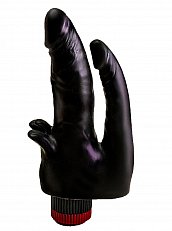 Вибратор LoveToy двойной реалистичный черный 19,5 см 900