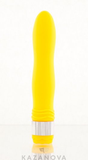 Вибратор водонепроницаемый  многоскоростной Sexus желтый 21,5 см