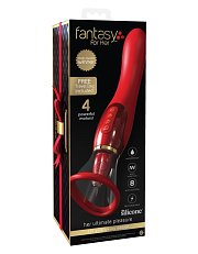 Вибростимулятор с помпой и имитатором языка Pipe Dream Fantasy For Her Ultimate Pleasure