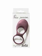 Виброкольцо Lola Games Pure Passion Daydream из медицинского силикона c кольцом для мошонки бордо