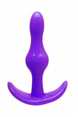 Анальная втулка Jelly Pleasure Purple из геля пурпурная 8 см