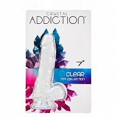Фаллоимитатор Addiction Crystal прозрачный 17,8 см