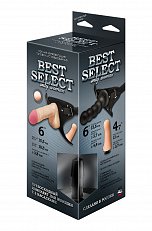 Страпон Best Select Only Woman с тремя насадками 15.5 см 403