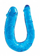 Фаллоимитатор двойной EroWoman/Man голубой 30 см