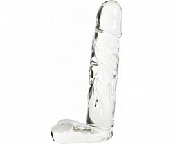 Фаллоимитатор стеклянный Sexus Glass реалистичной формы 22 см