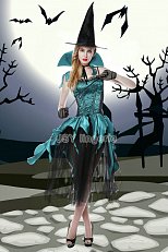 Костюм ведьмы JSY Witch: платье, стринги, колпак, перчатки и волшебная палочка