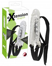 Страпон You2Toys Exetension увеличивающий прозрачный 18 см