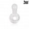 Фото-1 Кольцо эрекционное SexExpert Cock's Ring с кольцом на мошонку прозрачное