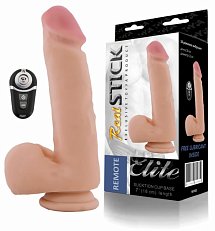 Вибратор на присоске с дистанционным управлением RealStick Elite 18 см 001