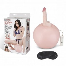 Надувной шар с фаллоимитатором Luxe Fetish с вибрацией